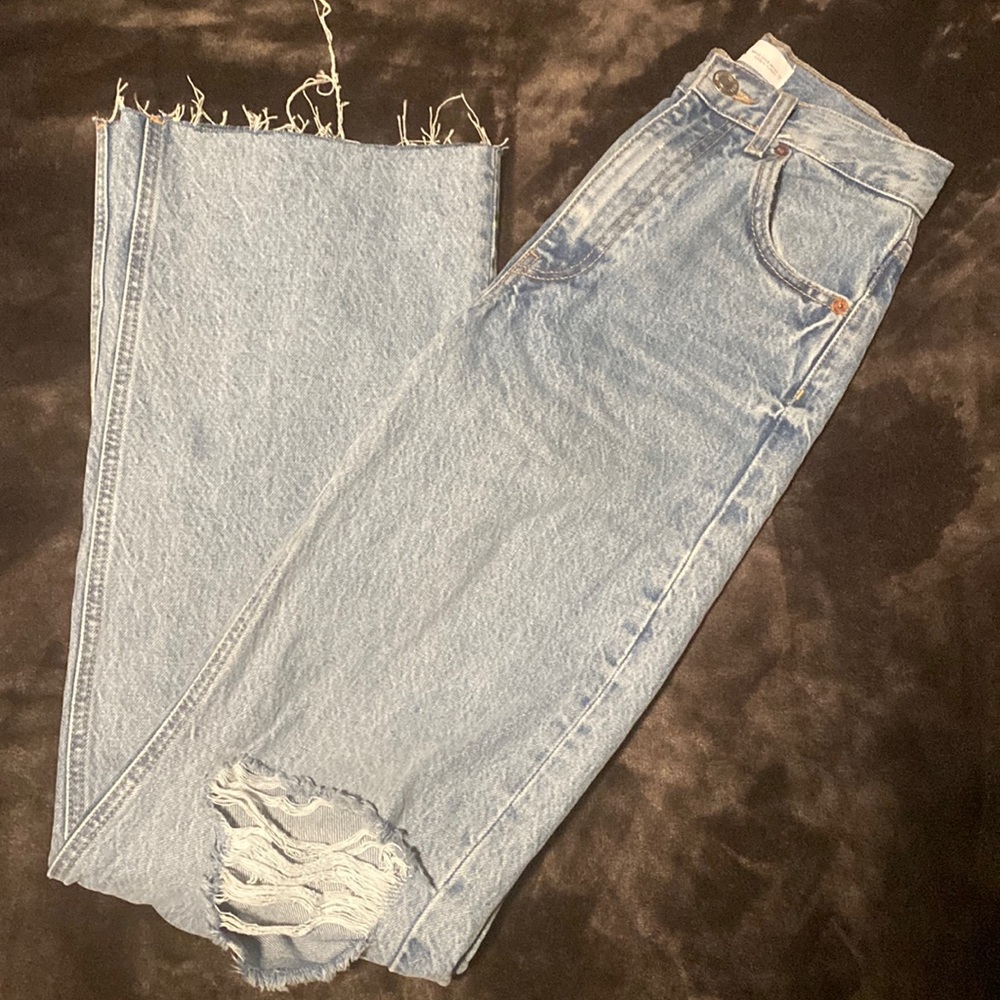 Zara high rise full length jeans